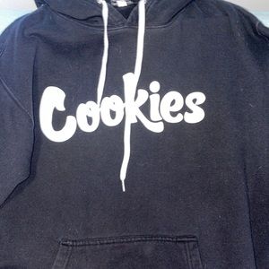 Cookies black plain hoodie